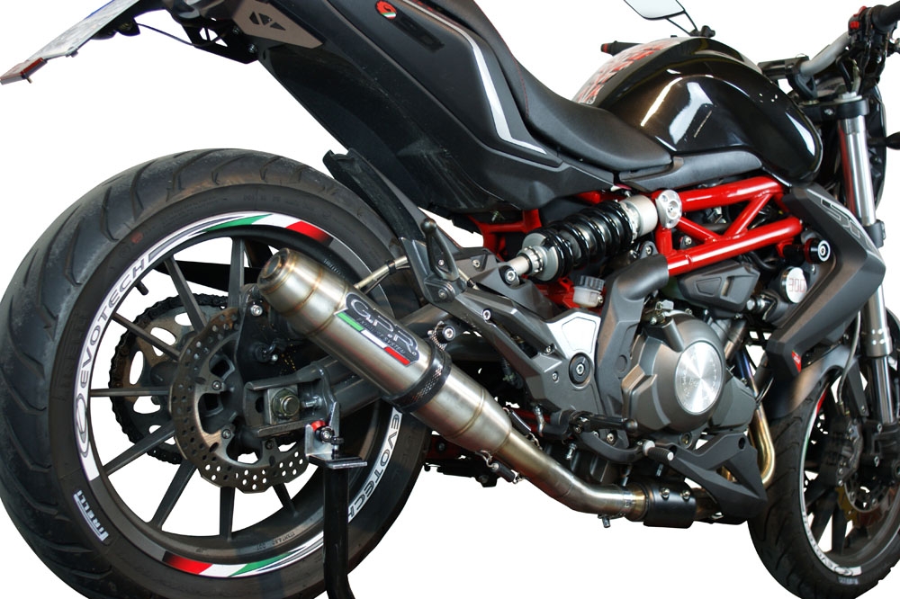 Egzoz ile uyumlu Benelli Bn 302 S 2015-2016, Deeptone Inox, Egzoz yasal, onaylı, çıkarılabilir db killer ve bağlantı borulu susturucu 