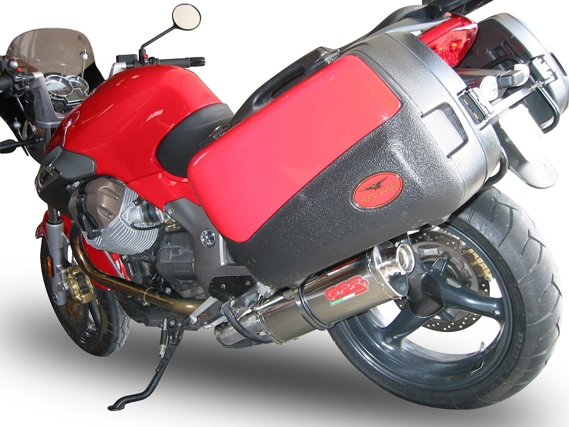 Egzoz ile uyumlu Moto Guzzi Breva 1200 2007-2012, Trioval, Egzoz yasal, onaylı, çıkarılabilir db killer ve bağlantı borulu susturucu 
