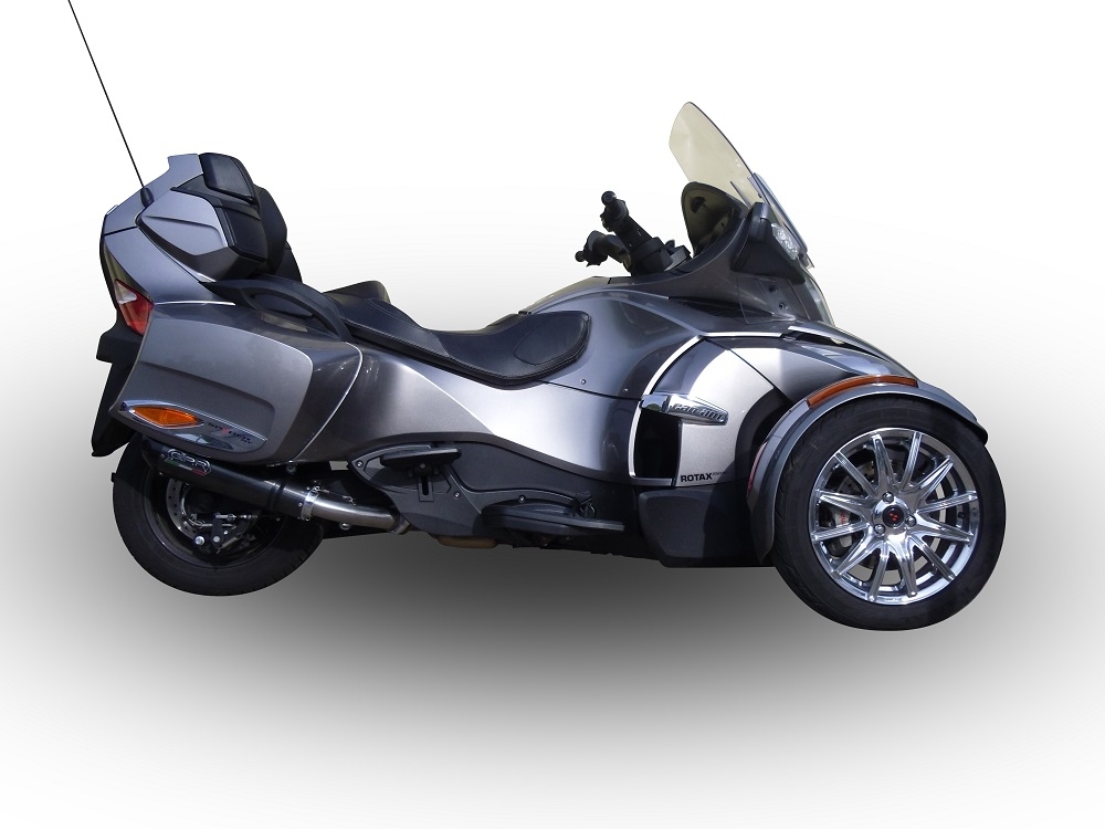 GPR exhaust compatible with  Can Am Spyder 1000 RT 2013-2023, New Grand Prix Evo Poppy, Homologated legal slip-on exhaust including removable db killer and link pipe 