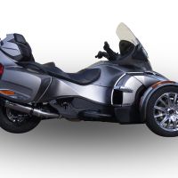 GPR exhaust compatible with  Can Am Spyder 1000 St -Sts 2013-2016, New Grand Prix Evo Titanium, Homologated legal slip-on exhaust including removable db killer and link pipe 