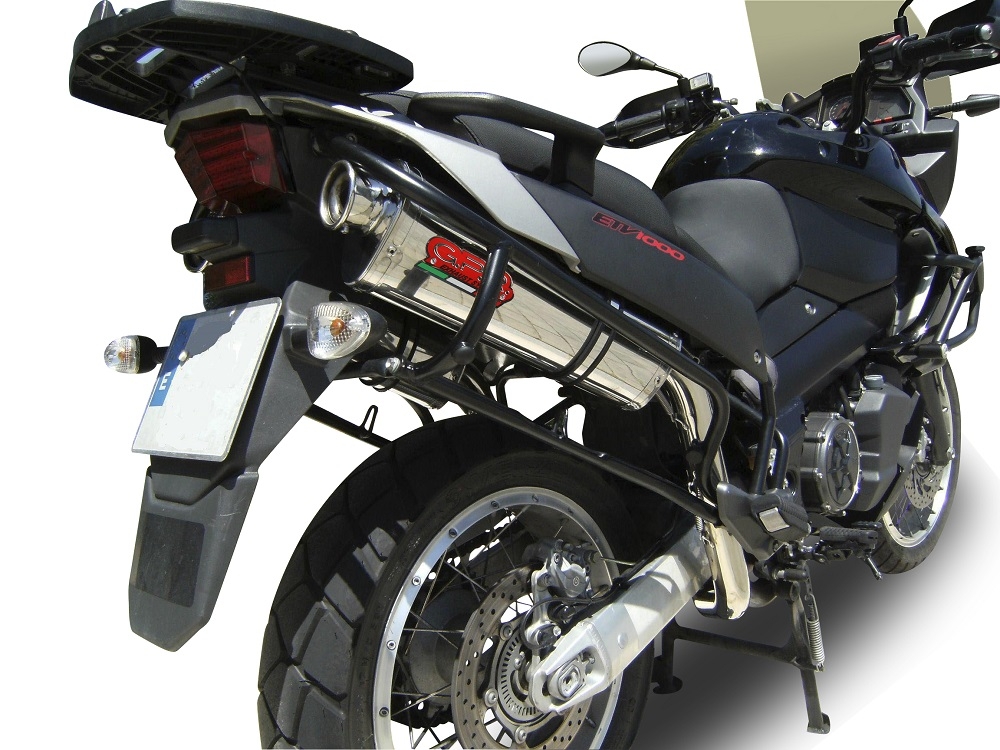 Egzoz ile uyumlu Aprilia Etv Caponord 1000 Rally 2001-2007, Trioval, Homologe sistem Double Susturucu ve özel bağlantı borusu 
