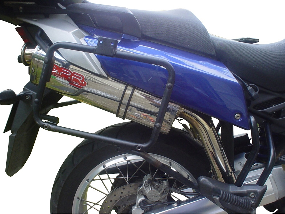 Egzoz ile uyumlu Aprilia Etv Caponord 1000 Rally 2001-2007, Trioval, Homologe sistem Double Susturucu ve özel bağlantı borusu 