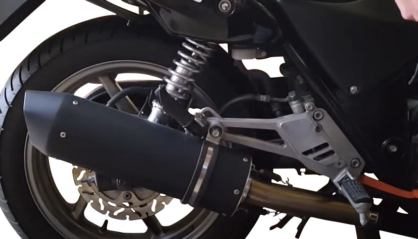 Egzoz ile uyumlu Honda Cb 500 - S 1993-2005, Furore Nero, Egzoz yasal, onaylı, çıkarılabilir db killer ve bağlantı borulu susturucu 