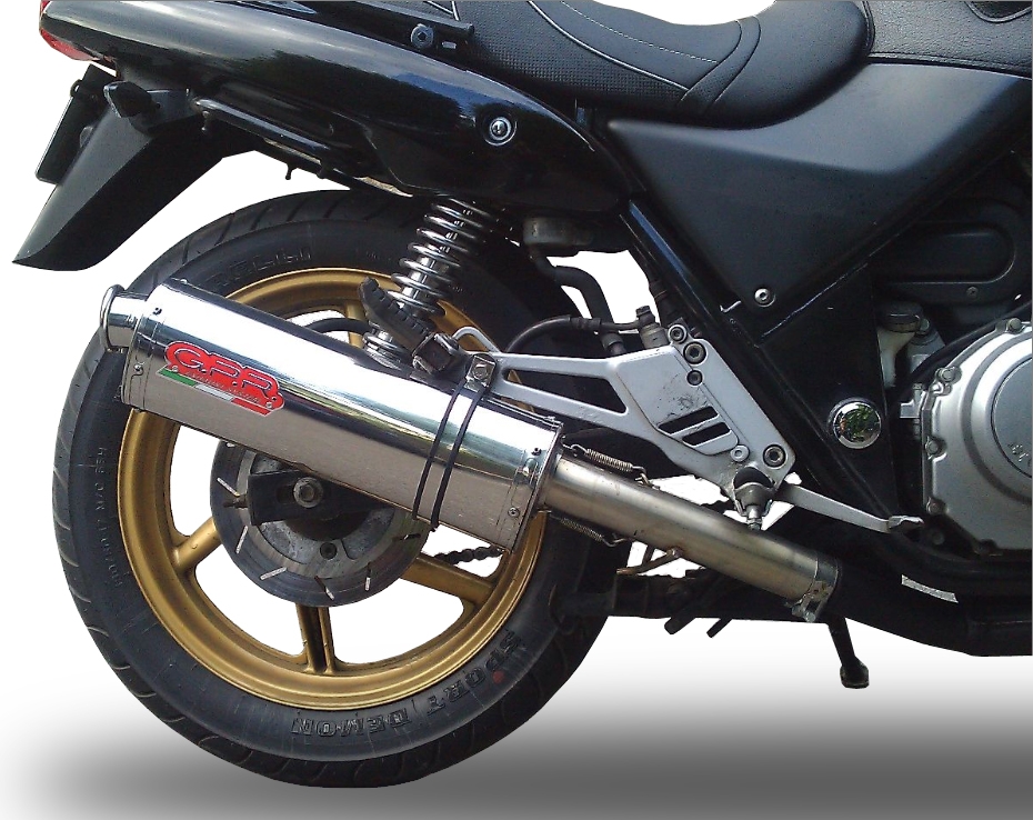 Exhaust compatible with Honda Cb 500 - S 1993-2005, Trioval, Homologated legal slip-on exhaust including removable db killer and link pipe 