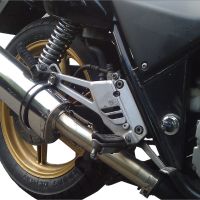 Exhaust compatible with Honda Cb 500 - S 1993-2005, Trioval, Homologated legal slip-on exhaust including removable db killer and link pipe 