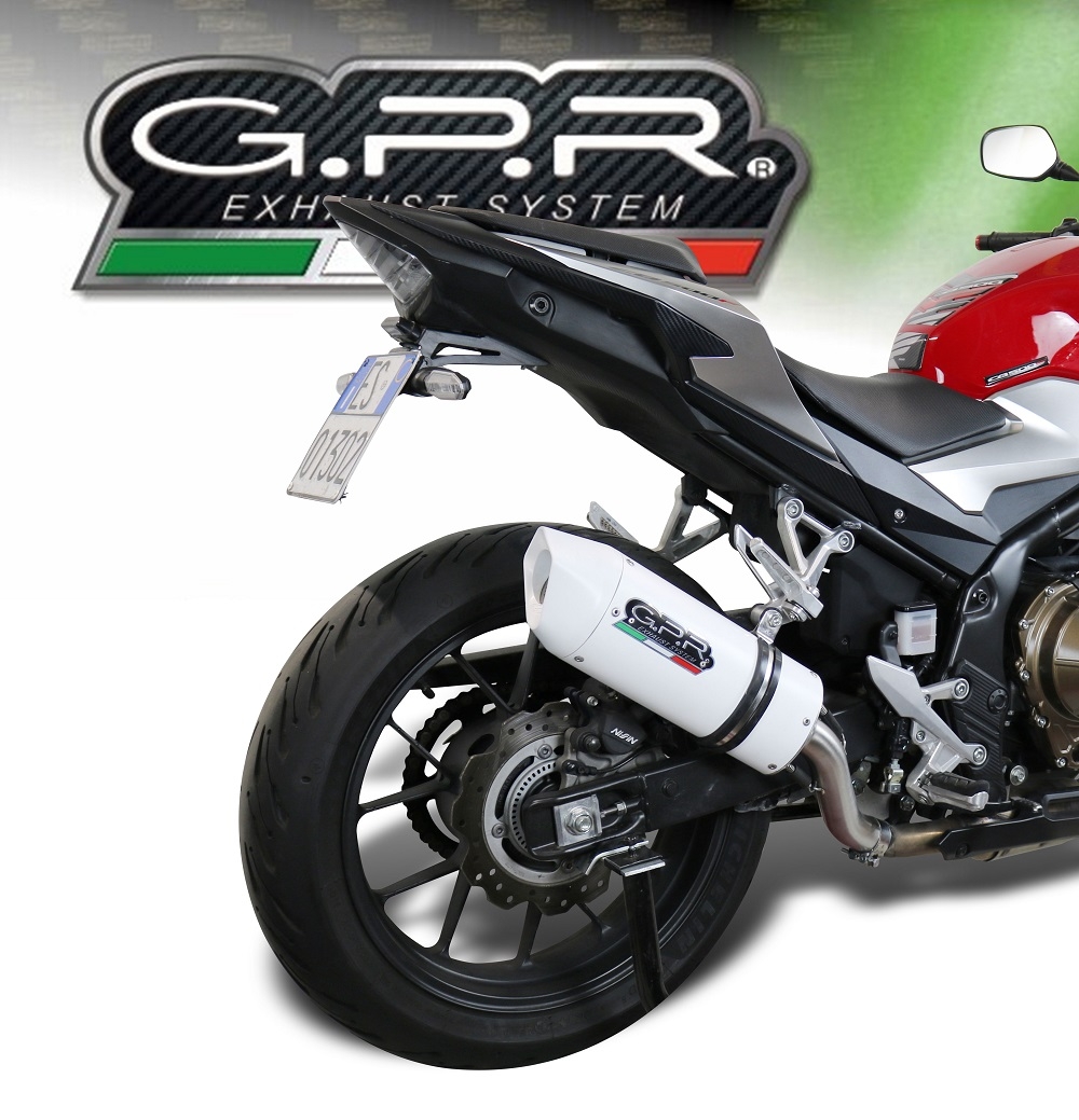 Egzoz ile uyumlu Honda Cb 500 X 2016-2018, Albus Evo4, Egzoz yasal, onaylı, çıkarılabilir db killer ve bağlantı borulu susturucu 
