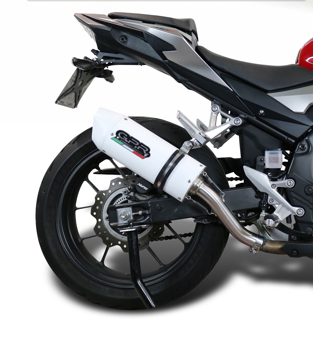 Egzoz ile uyumlu Honda Cb 500 X 2016-2018, Albus Evo4, Egzoz yasal, onaylı, çıkarılabilir db killer ve bağlantı borulu susturucu 