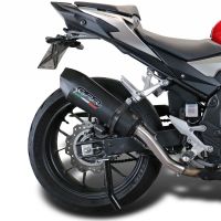 Egzoz GPR ile uyumlu  Honda Cb 500 X 2019-2025, New Grand Prix Evo Black Titanium, Egzoz yasal, onaylı, çıkarılabilir db killer ve bağlantı borulu susturucu 