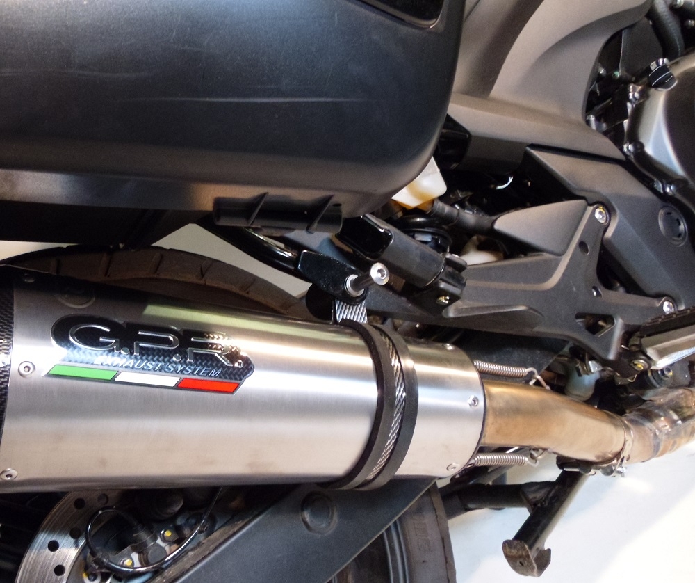 Exhaust compatible with Honda Cbf 1000 - ST 2010-2016, Trioval, Homologated legal slip-on exhaust including removable db killer and link pipe 