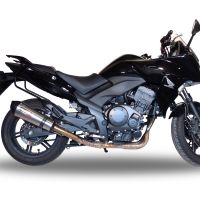 GPR exhaust compatible with  Honda Cbf 1000 - ST  2010-2016, New Grand Prix Evo Titanium, Homologated legal slip-on exhaust including removable db killer and link pipe 