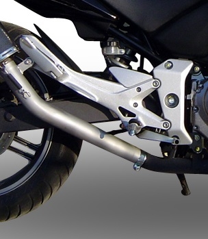 Egzoz ile uyumlu Honda Cbf 500 2004-2007, Furore Nero, Egzoz yasal, onaylı, çıkarılabilir db killer ve bağlantı borulu susturucu 
