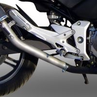 Egzoz ile uyumlu Honda Cbf 500 2004-2007, Furore Nero, Egzoz yasal, onaylı, çıkarılabilir db killer ve bağlantı borulu susturucu 