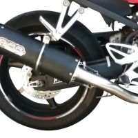 Egzoz ile uyumlu Honda Cbf 500 2004-2007, Furore Nero, Egzoz yasal, onaylı, çıkarılabilir db killer ve bağlantı borulu susturucu 