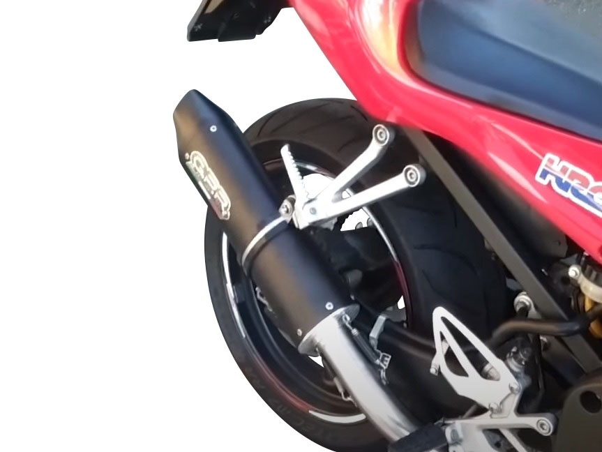 Egzoz ile uyumlu Honda Cbf 500 2004-2007, Furore Nero, Egzoz yasal, onaylı, çıkarılabilir db killer ve bağlantı borulu susturucu 