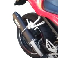 Egzoz ile uyumlu Honda Cbf 500 2004-2007, Furore Nero, Egzoz yasal, onaylı, çıkarılabilir db killer ve bağlantı borulu susturucu 