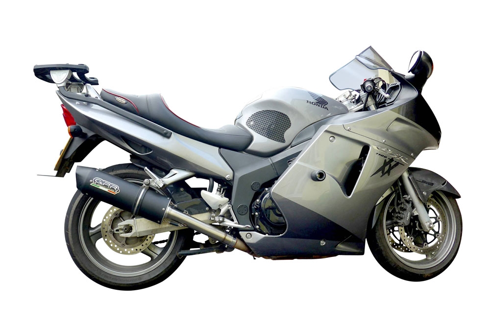 Egzoz ile uyumlu Honda Cbr1100XX Superblackbird - X Eleven 1997-2006, Furore Nero, Homologe sistem Double Susturucu ve özel bağlantı borusu 