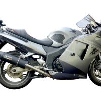 Egzoz ile uyumlu Honda Cbr1100XX Superblackbird - X Eleven 1997-2006, Furore Nero, Homologe sistem Double Susturucu ve özel bağlantı borusu 