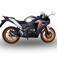 GPR exhaust compatible with  Honda Cbr 125 R 2011-2016, New Grand Prix Evo Titanium, Homologated legal slip-on exhaust including removable db killer and link pipe 