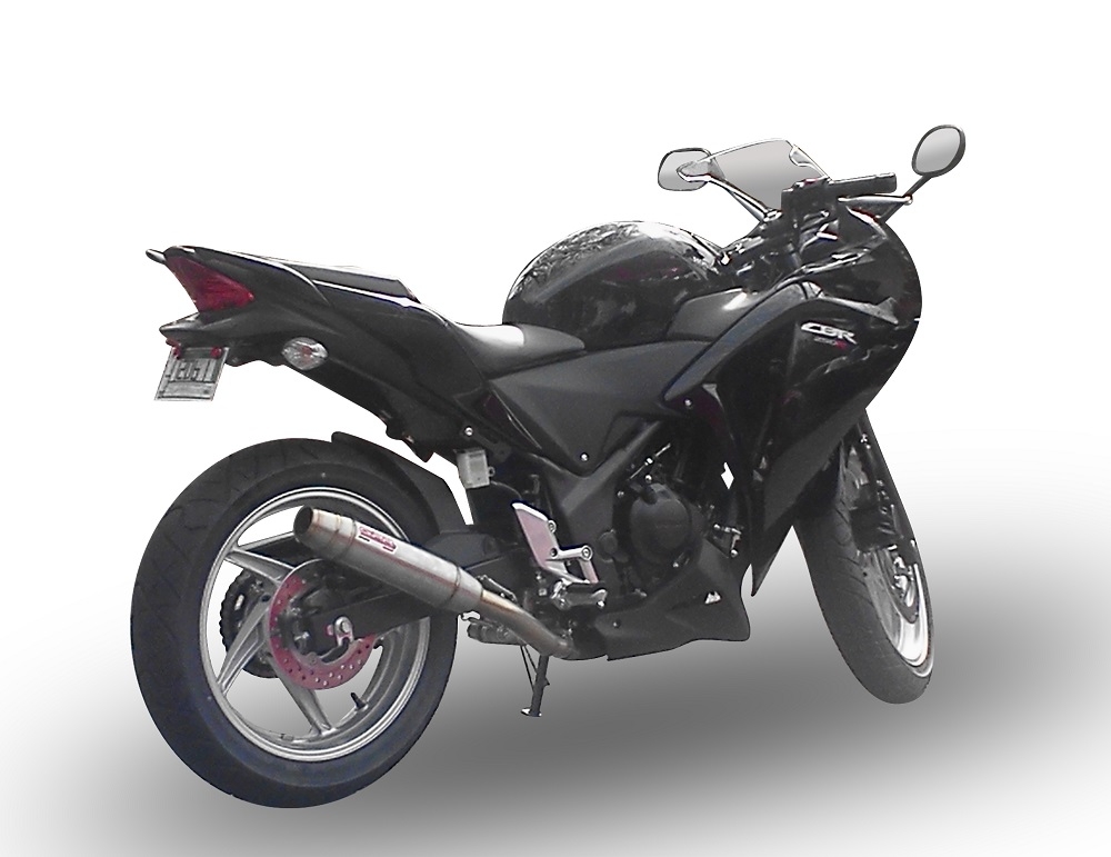 Egzoz ile uyumlu Honda Cbr 250 R 2010-2014, Deeptone Inox, Egzoz yasal, onaylı, çıkarılabilir db killer ve bağlantı borulu susturucu 
