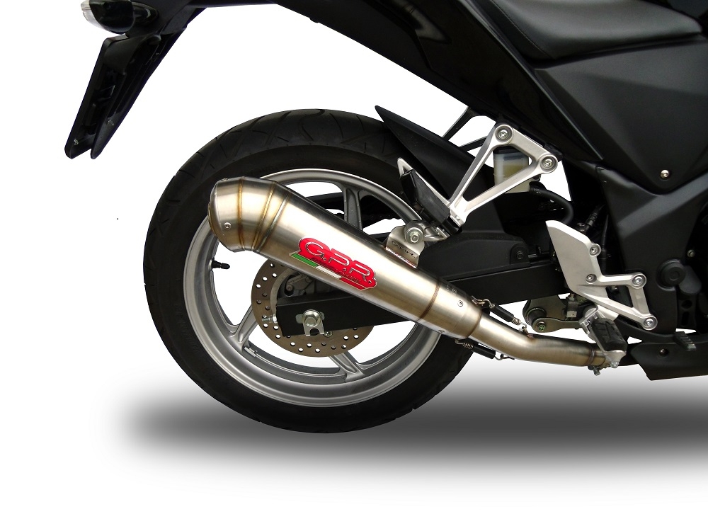 Egzoz ile uyumlu Honda Cbr 250 R 2010-2014, Powercone Evo, Egzoz yasal, onaylı, çıkarılabilir db killer ve bağlantı borulu susturucu 