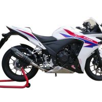 Egzoz GPR ile uyumlu  Honda Cbr 500 R 2023-2024, New Grand Prix Evo Black Titanium, Egzoz yasal, onaylı, çıkarılabilir db killer ve bağlantı borulu susturucu 