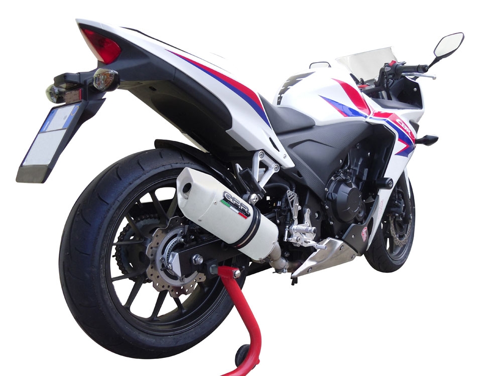 Egzoz ile uyumlu Honda Cbr 500 R 2017-2018, Albus Evo4, Egzoz yasal, onaylı, çıkarılabilir db killer ve bağlantı borulu susturucu 