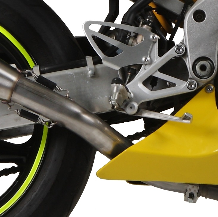 Exhaust compatible with Honda Cbr 600 F - Sport 2001-2007, Trioval, Homologated legal slip-on exhaust including removable db killer and link pipe 