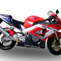 Egzoz ile uyumlu Honda Cbr 900 Rr 2000-2003, Inox Tondo, Homologe sistem Cıvatalı flanş bağlantılı çift susturucu 
