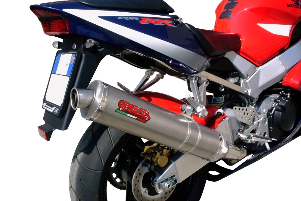 Egzoz ile uyumlu Honda Cbr 900 Rr 2000-2003, Inox Tondo, Homologe sistem Cıvatalı flanş bağlantılı çift susturucu 