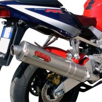 Egzoz ile uyumlu Honda Cbr 900 Rr 2000-2003, Inox Tondo, Homologe sistem Cıvatalı flanş bağlantılı çift susturucu 