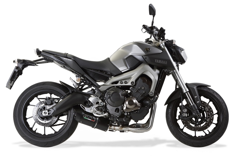 Egzoz ile uyumlu Yamaha Mt-09 2014-2016, Furore Nero, Onaylanmış ve yasal, çıkarılabilir db öldürücü dahil tam sistem egzozu 