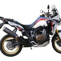 Egzoz ile uyumlu Honda Crf 1000 L Africa Twin 2015-2017, Dual Poppy, Egzoz yasal, onaylı, çıkarılabilir db killer ve bağlantı borulu susturucu 