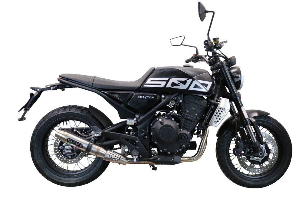 Egzoz ile uyumlu Brixton CroSsfire 500 X 2022-2023, Deeptone Inox, Egzoz yasal, onaylı, çıkarılabilir db killer ve bağlantı borulu susturucu 