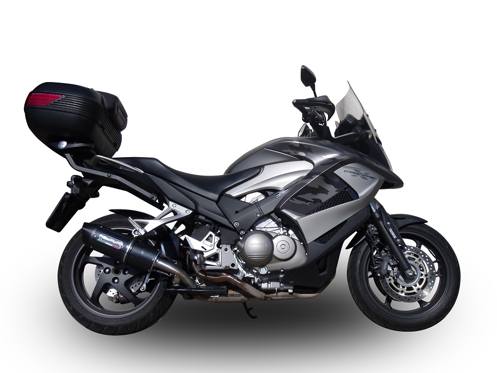 Egzoz ile uyumlu Honda Vfr 800 X Crossrunner 800 2011-2014, Furore Nero, Egzoz yasal, onaylı, çıkarılabilir db killer ve bağlantı borulu susturucu 
