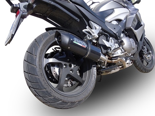 Egzoz ile uyumlu Honda Vfr 800 X Crossrunner 800 2011-2014, Furore Nero, Egzoz yasal, onaylı, çıkarılabilir db killer ve bağlantı borulu susturucu 