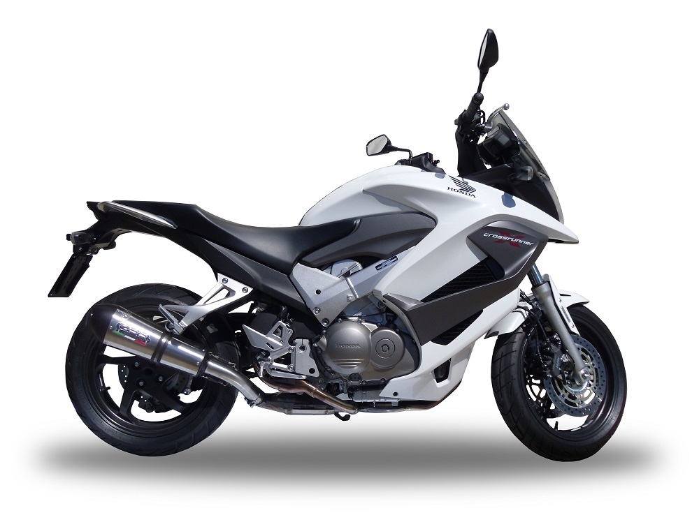 GPR exhaust compatible with  Honda Crossrunner 800 Vfr 800 X 2011-2014, New Grand Prix Evo Titanium, Homologated legal slip-on exhaust including removable db killer and link pipe 