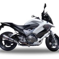 GPR exhaust compatible with  Honda Crossrunner 800 Vfr 800 X 2011-2014, New Grand Prix Evo Titanium, Homologated legal slip-on exhaust including removable db killer and link pipe 