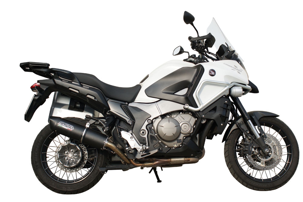 Egzoz ile uyumlu Honda VFR1200X Crosstourer 2011-2016, Furore Nero, Egzoz yasal, onaylı, çıkarılabilir db killer ve bağlantı borulu susturucu 