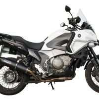 Egzoz ile uyumlu Honda VFR1200X Crosstourer 2011-2016, Furore Nero, Egzoz yasal, onaylı, çıkarılabilir db killer ve bağlantı borulu susturucu 