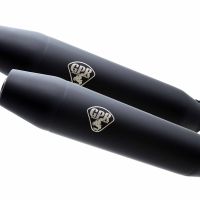 Egzoz ile uyumlu Bmw R 90 1973-1976, Deeptone Black Cafè Racer, Çift homologe susturucu Bağlantı borusu olmayan susturucular 