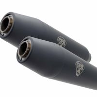 Egzoz ile uyumlu Bmw R 90 1973-1976, Deeptone Black Cafè Racer, Çift homologe susturucu Bağlantı borusu olmayan susturucular 