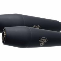 Egzoz ile uyumlu Bmw R 90 1973-1976, Deeptone Black Cafè Racer, Çift homologe susturucu Bağlantı borusu olmayan susturucular 