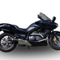 Exhaust compatible with Honda Dn-01 2008-2010, Furore Nero, Homologated legal slip-on exhaust including removable db killer and link pipe 