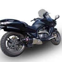 Exhaust compatible with Honda Dn-01 2008-2010, Furore Nero, Homologated legal slip-on exhaust including removable db killer and link pipe 
