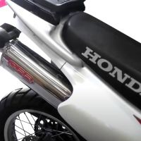Exhaust compatible with Honda Dominator Nx 650 1988-2001, Trioval, Homologated legal mid-full system exhaust including removable db killer 