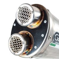 Egzoz ile uyumlu Benelli Trk 702 X 2023-2024, Dual Inox, Egzoz yasal, onaylı, çıkarılabilir db killer ve bağlantı borulu susturucu 
