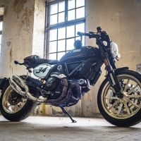 Exhaust compatible with Ducati Scrambler 800 2017-2020, Deeptone Inox, Dual slip-on exhaust legal for UK and non-EU countries including removable db killers and link pipes 