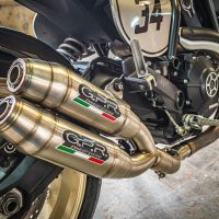 Exhaust compatible with Ducati Scrambler 800 2017-2020, Deeptone Inox, Dual slip-on exhaust legal for UK and non-EU countries including removable db killers and link pipes 