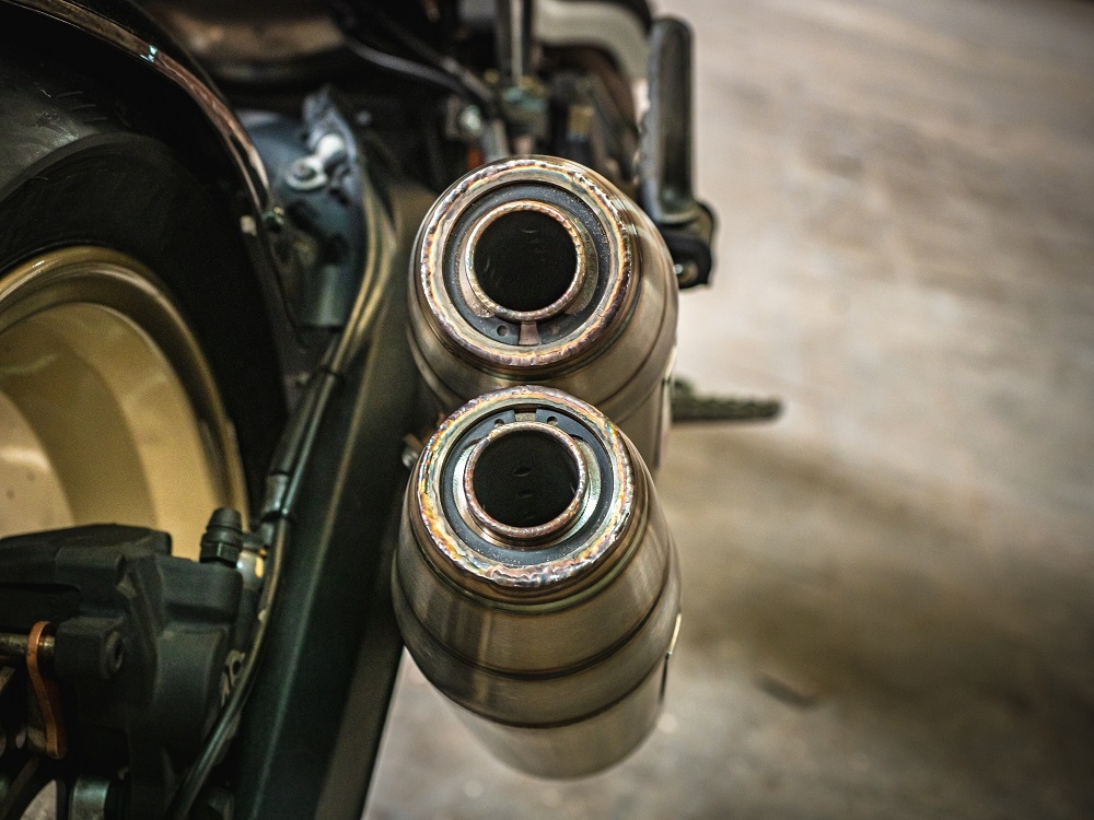 Exhaust compatible with Ducati Scrambler 800 2017-2020, Deeptone Inox, Dual slip-on exhaust legal for UK and non-EU countries including removable db killers and link pipes 