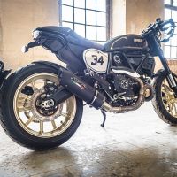 Egzoz ile uyumlu Ducati Scrambler 800 2015-2016, Furore Nero, Egzoz yasal, onaylı, çıkarılabilir db killer ve bağlantı borulu susturucu 